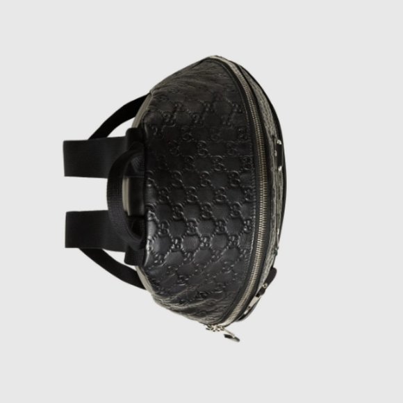 GUCCI Black Embossed Guccissima Leather Backpack main image 9